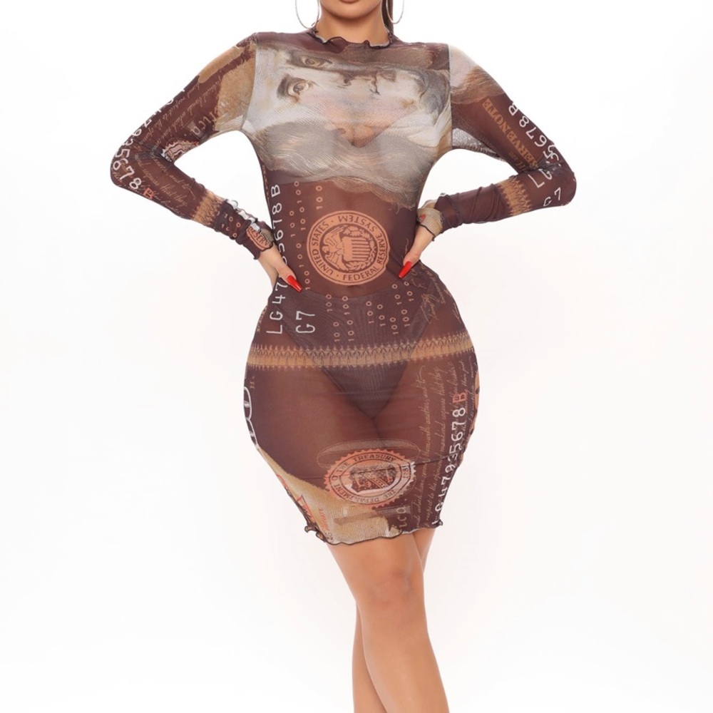 Shake your money maker mesh mini dress